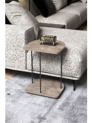 Sepetink Yan Sehpa Tekerlekli Servis Sehpası Hnd Oval Gordion