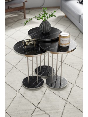 Sepetink Zigon Sehpa Terra Gümüş Bendir