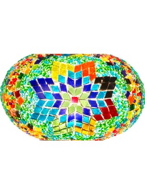 Otantik Mozaik Avize Aplik Lambader Cam 18 Cm, Şık ve Modern Tasarım