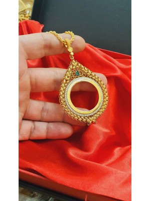 Normadia 22 Ayar Altın Kaplama Zirkon Taşlı Uzun Zincirli Kolye