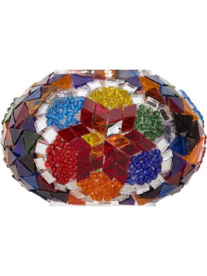 Otantik Mozaik Avize Aplik Lambader Cam 18 Cm, Şık ve Zarif Tasarım