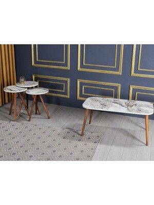 Sepetink Zigon Sehpa ve  Orta Sehpa Set  Torna Kr Efes