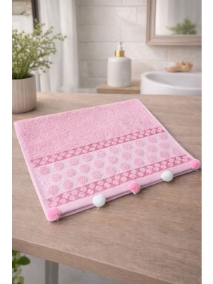 Onaltı Tekstil 30X50 cm Ponpon Detaylı Havlu 1 Adet