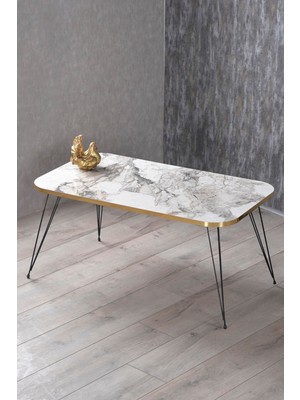 Sepetink Orta Sehpa Kr Siyah Tel Ayak Altın Efes