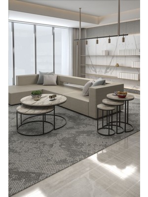 Sepetink Orta Sehpa ve Zigon Sehpa Set Ikili Lüx C Zigon Efes