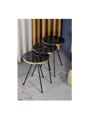 Sepetink Zigon Sehpa 3 Lü Metal Ayak