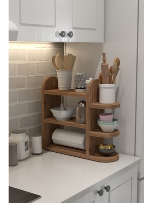 Sepetink Mutfak Rafı Baharatlık Peçetelik Atlantik Çam