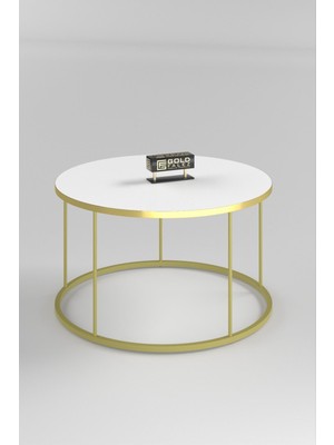 Sepetink Orta Sehpa Terra Lüx Gold Beyaz