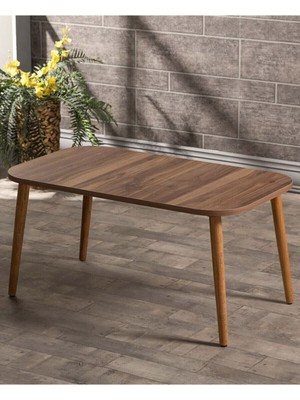 Sepetink Orta Sehpa Ahşap Torna Ayak Kare Ceviz