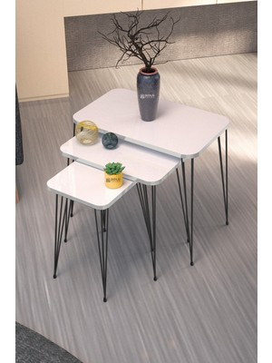 Sepetink Zigon Sehpa Kr Beyaz Tel