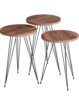 Sepetink Zigon Sehpa Tel Ayak Atlantik Çam