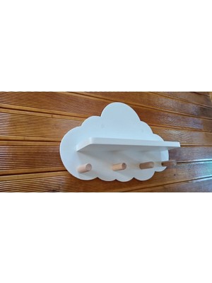 Beyaz Bulut Askılık, Çocuk Odası Dekorasyonu, Montessori Tarzı Aksesuar