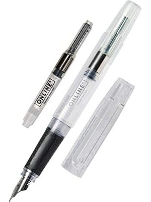 Online Dolma Kalem Bachelor, Şeffaf Dolma Kalem, Iridyum Kalem F, Standart Mürekkep Kartuşları Için Kartuş Doldurucu, Ergonomik Sap, Sürdürülebilir Dönüştürücü, Lettering/bullet Journal/kaligrafi Için