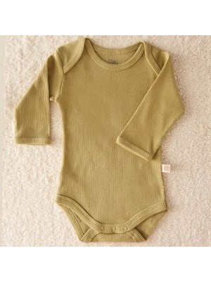 Oak And Pine 8104OP Bebek Uzun Kollu Kaşkorse Body (Zıbın) Kız Bebek Erkek Bebek | 3–6–9–12 Ay