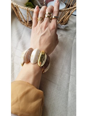 Initium Premium Kalite Çift Lastikli Oval Kemik Bilezil