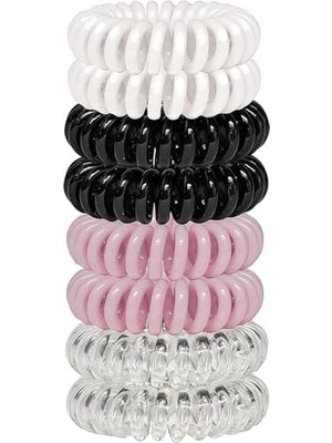 Spiral Saç Tokası, 8 Adet Spiral Saç Lastiği Seti, 4 Farklı Renk Seçeneği, Iz Bırakmayan Rahat Saç Aksesuarı, Kadınlar ve Kızlar Için Uygun