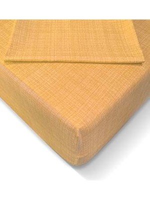 AT7619 160X200CM Lastikli Çarşaf Seti, Sarı