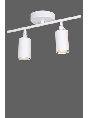 Modern Beyaz Spot Ledli Sıralı Cafe ve Mutfak Avizesi (2'li)