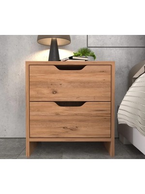 CopperWood 2 Çekmeceli Atlantik Çam Komodin