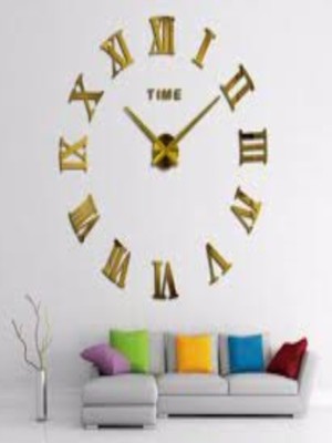 UltraMint 3D Roma Rakamlı Büyük Boy Duvar Saati, Dekoratif ve Şık Tasarım