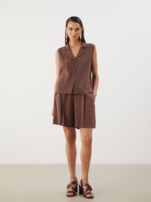 Lc Waikiki Yeni Sezon Beli Lastikli Modal Karışımlı Kadın Şort