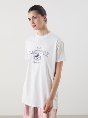 Lc Waikiki Yeni Sezon Mickey Mouse Baskılı Oversize Kadın Tişört