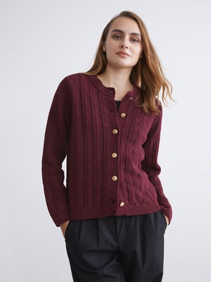 Lc Waikiki Yeni Sezon Bisiklet Yaka Ajurlu Kadın Triko Hırka