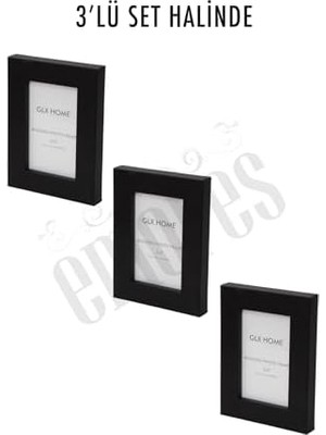 Ahşap Resim Çerçevesi 3'lü Set Halinde 5 x 7.6 cm Boyutunda