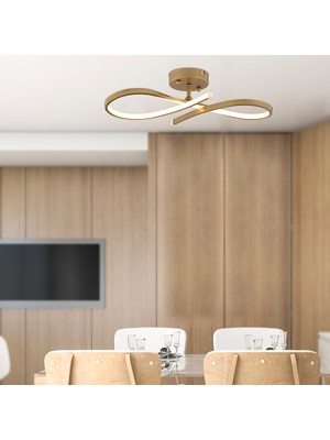 Modern 38W Eskitme Plafonyer, 3 Renkli Led, Mutfak, Banyo, Salon Için