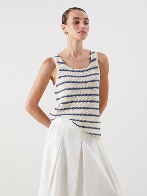 Lc Waikiki Yeni Sezon U Yaka Çizgili Kadın Triko Atlet