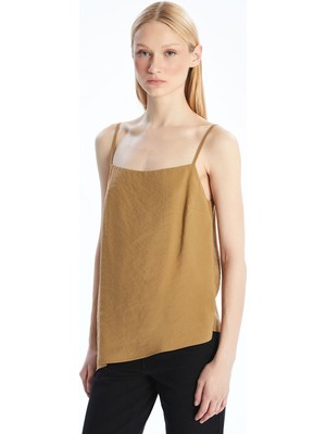 Lc Waikiki Yeni Sezon Kare Yaka Askılı Modal Karışımlı Bluz