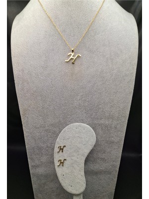 Normadia Altın Renk Çelik H Harfi Takım, Şık ve Zarif Tasarım