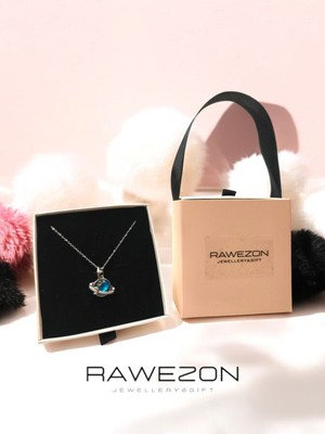 Normadia Çekmeceli Hediye Kutulu Çelik Ay ve Yıldızlı Gezegen Kolye