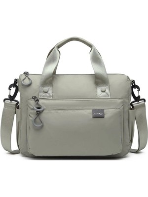 Smart Bags Extra Hafif Kumaş Kadın Postacı Çantası BC 3141 - Açık Gri