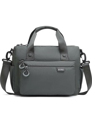 Smart Bags Extra Hafif Kumaş Kadın Postacı Çantası BC 3141 - Koyu Gri