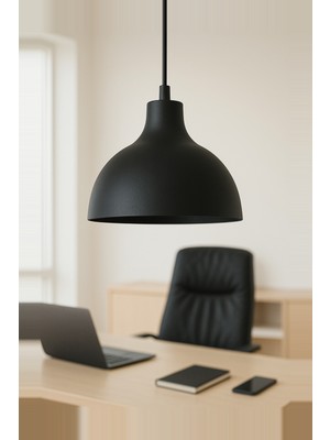 Modern Siyah Metal Sarkıt Avize, Retro Endüstriyel Tasarım