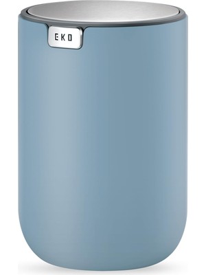 Eko Mini Masa Çöp Kovası Döner Kapaklı 0,4 Galon Küçük Masa Yuvarlak Çöp Sepeti Ofis, Ev, Araba Için (Mavi)