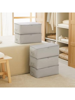 5'li Orta Boy Gri Hurç Set 52 x 28 x 21 cm