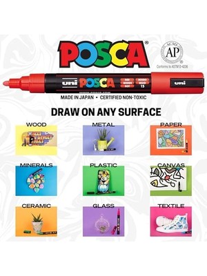 Pc-1mr Su Bazlı Poster Markörü, Siyah