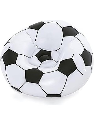 Up In & Over Beanless Futbol Topu Koltuğu, 114 x 112 x 66 Cm, Futbol Hava Koltuğu, Siyah/beyaz