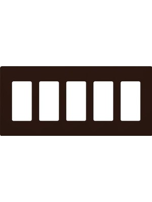 Lutron Claro 5 Gang Dekoratör/rocker Duvar Plakası, Parlak, Kahverengi (1'li Paket) | Cw-5-Br