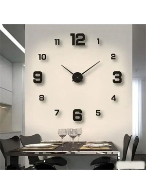 UltraMint Modern 3D Duvar Saati, Şık ve Çerçevesiz Tasarım, Ev ve Ofis Dekoru