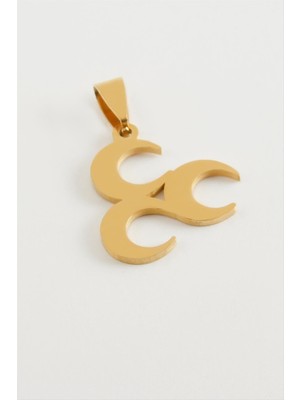 Nacario Tuğra Çelik Kolye Ucu 2,5 cm