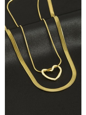 Nacario Kalp Ikili Çelik Kolye