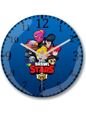 UltraMint Brawl Stars Yıldızları Temalı Duvar Saati, Şık ve Modern Tasarım