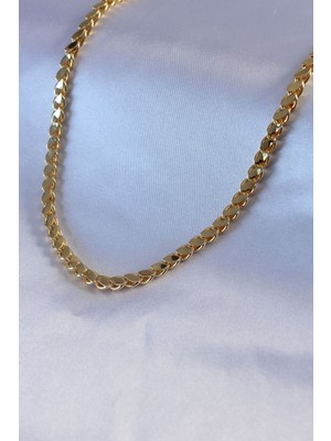 Normadia Kadın Gold Renk 316L Çelik 60 cm Arpa Zincir Kolye