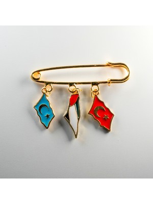 Kudüslü Dükkan Bayraklar Yaka İğnesi