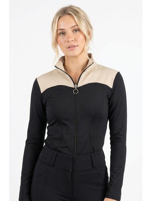 Rays 8325A Ön Şeritli Fermuarlı Hırka Siyah