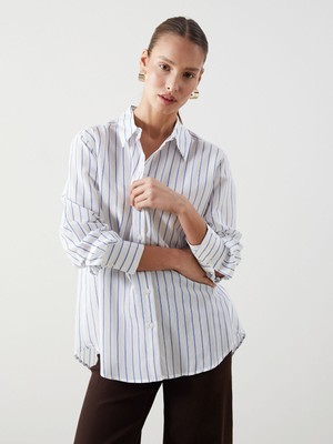 Lc Waikiki Yeni Sezon Çizgili Kadın Gömlek