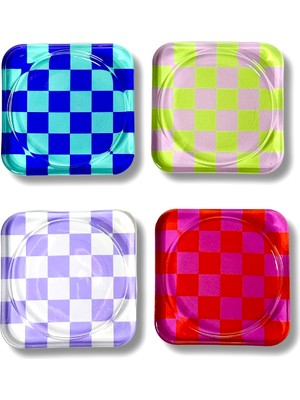 Rooms Design Studio Retro Cam Bardak Altlığı 4'lü